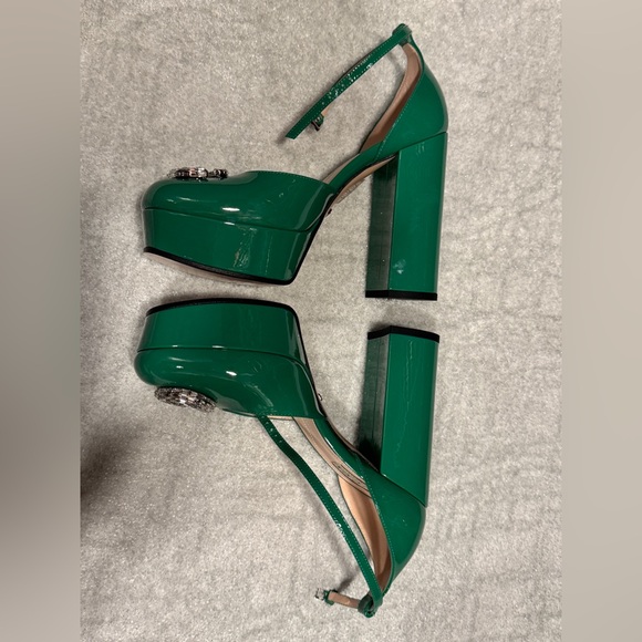 Gucci Vernice Crystal Double G Platform Pumps 36.5 PRICE IS FIRM - Picture 6 of 11
